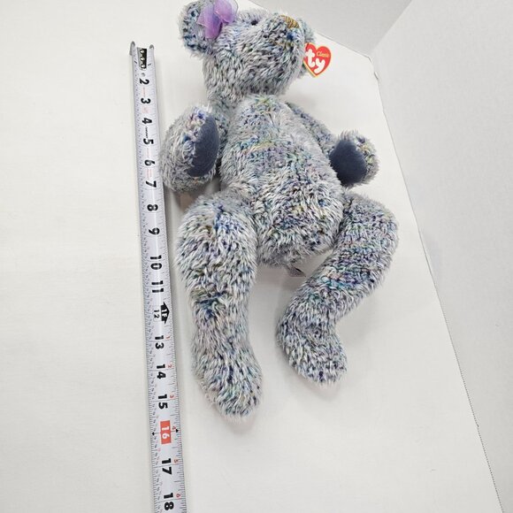 Ty 2000 Razzmatazz The Bear Plush Blue Multicolor Stuffed Animal Toy TyLux - Picture 11 of 11